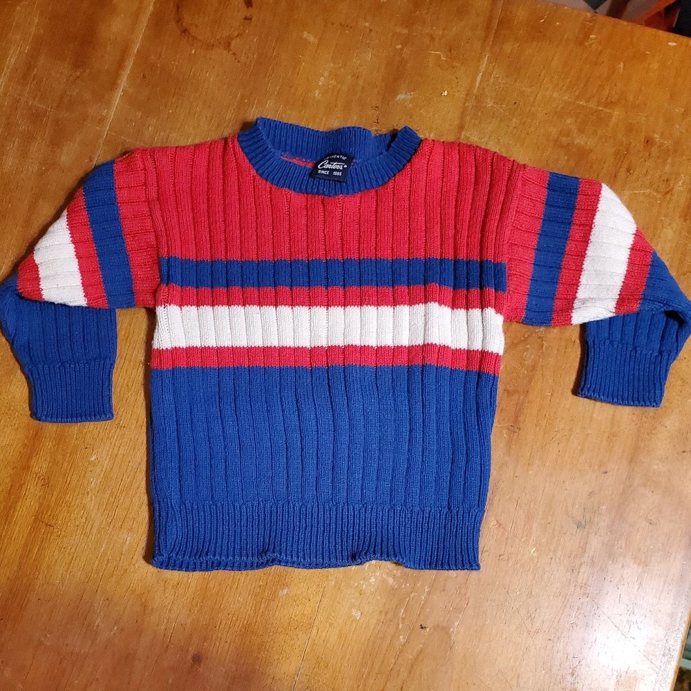 Carter's Red/white/blue sweater - 4T, Vintage